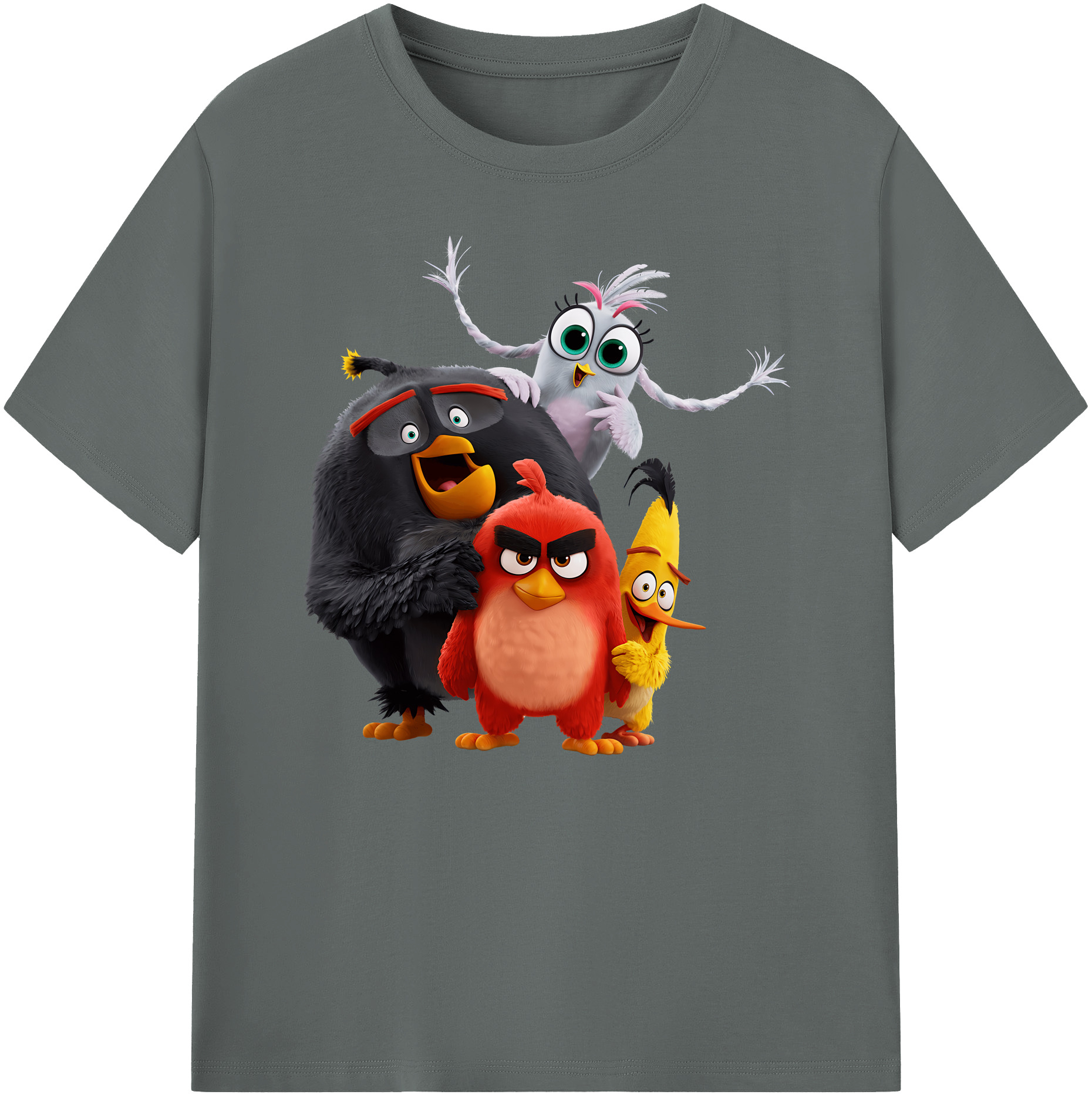 （画像用） Angry Birds アングリーバード 綿100％ メンズ半袖Tシャツ｜肌触りやわらか＆通気性